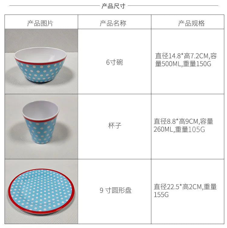9in Imitation Porcelain Dinner Plate Serving Cake Tray