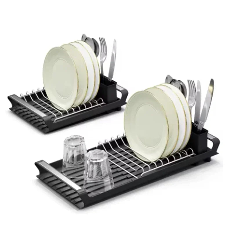 1pcs Expandable Small Dish Organizer Shelf Drying Counter