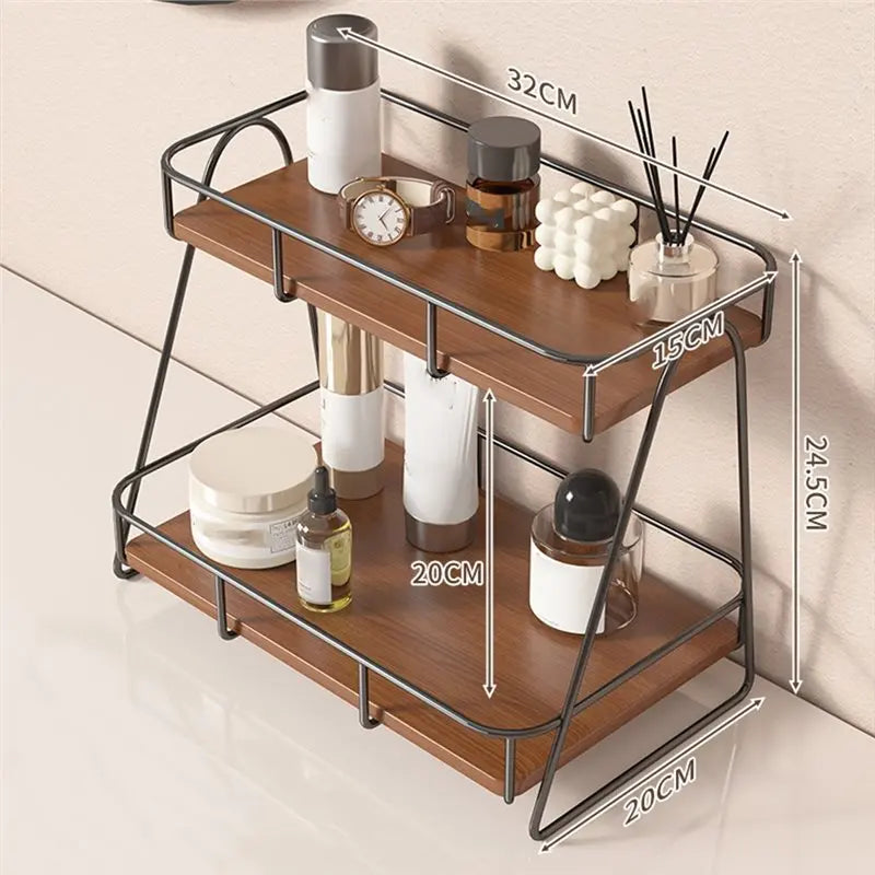 Bathroom Counter Organizer Tier Cup Riser Stand Display