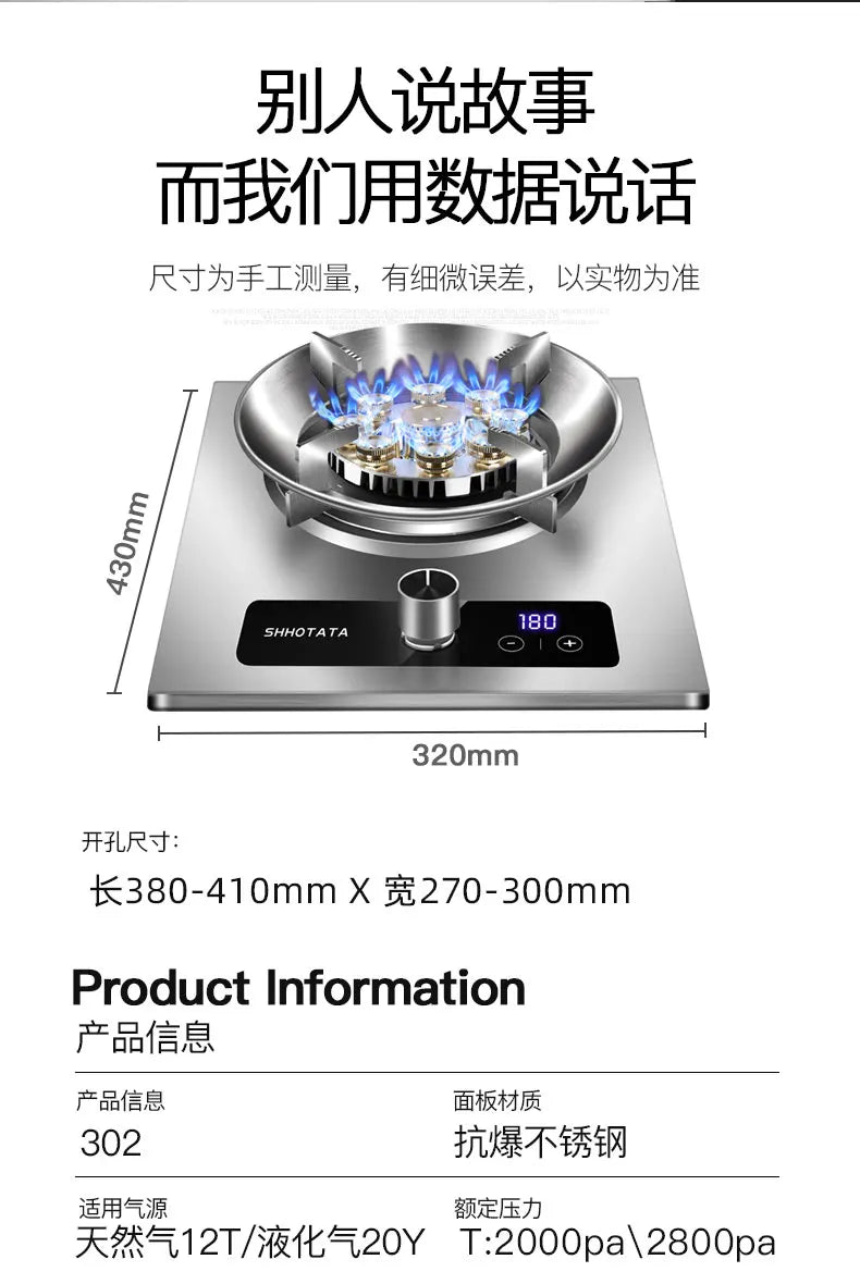 Built-In Kitchens Cookers Gas Stove Stove Stainless Steel