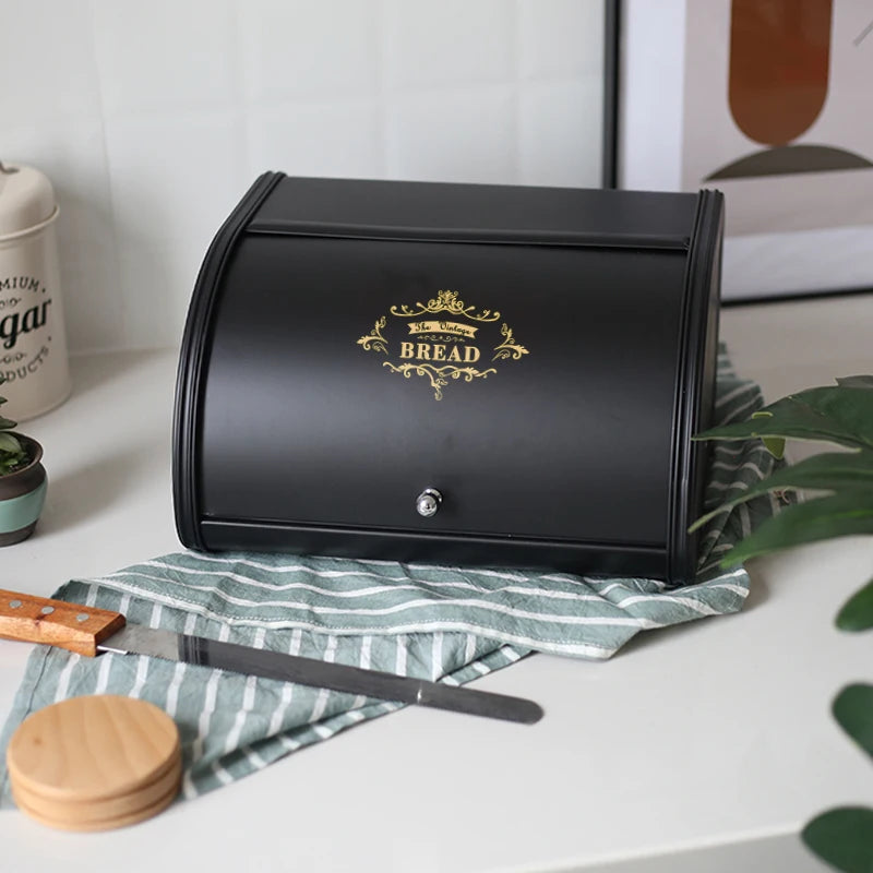 Metal Bread Box Black Bread Bin Bread Storage