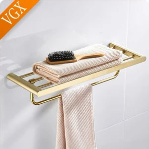 Vgx Gold Bathroom Towel Holder Stainless Steel Towel