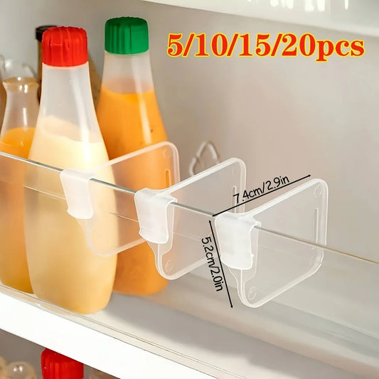 10 15 20pcs Sturdy Clear Refrigerator Organizer Dividers