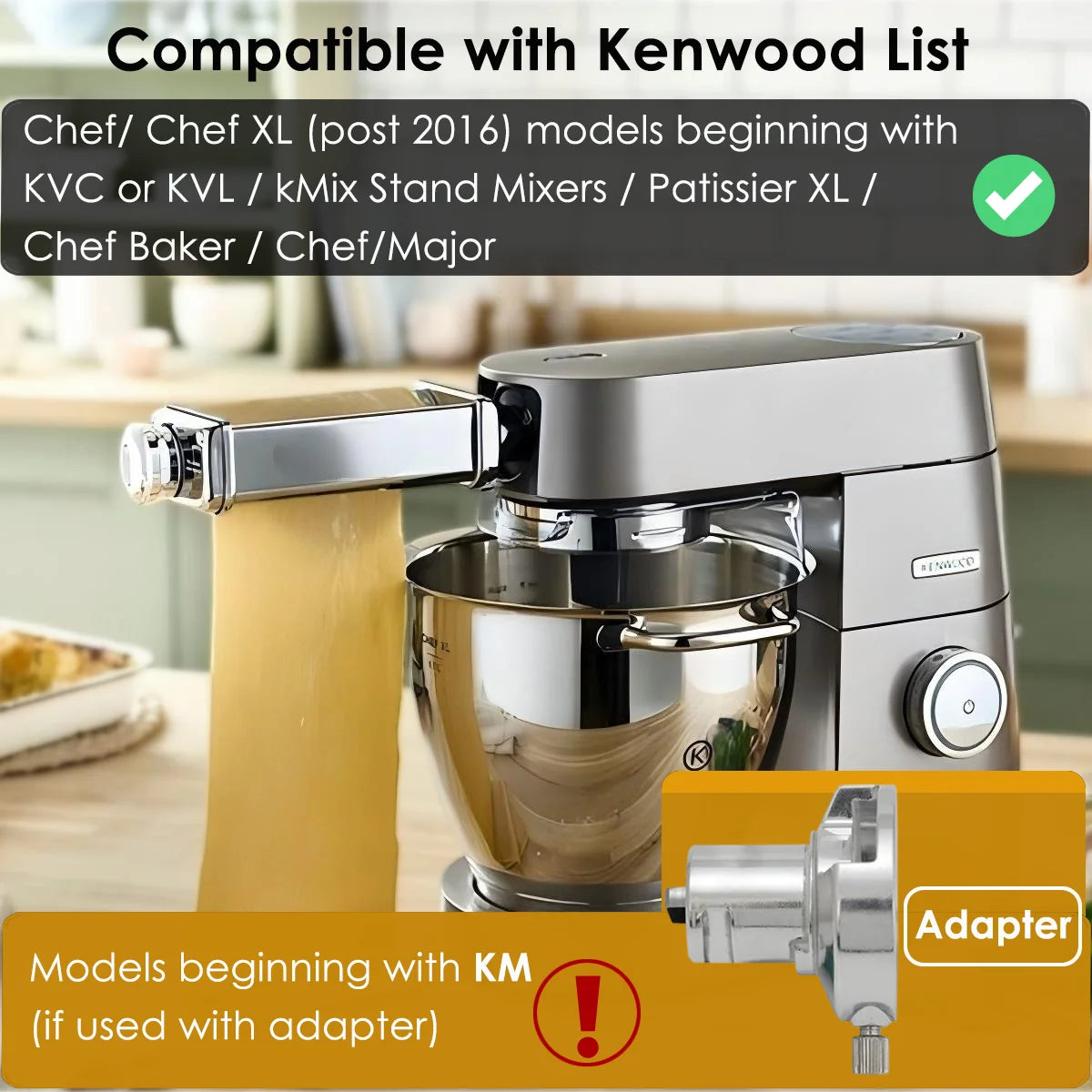 Noodle Attachment Kenwood Lasagne Pasta Roller Fettuccine Cutter
