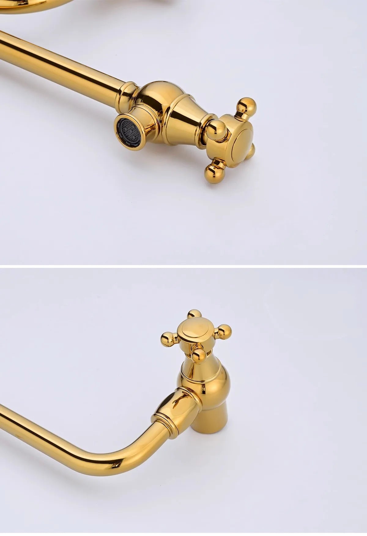 Faucet Brushed Gold Pot Filler Tap Wall Mounted