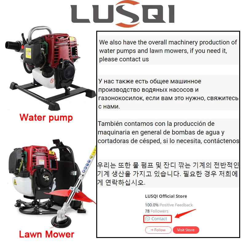 Lusqi Gx35/Gx25 Stroke Gas-Powered Engine Cylinder Petrol Engine