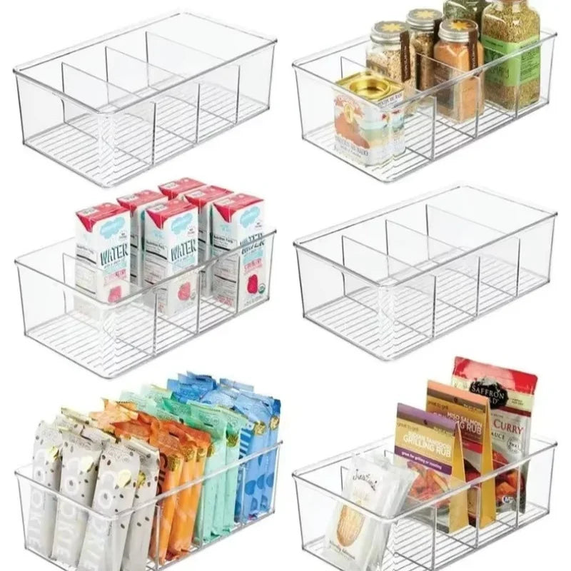 Refrigerator Organizer Bin Clear Plastic Food Storage Organizer