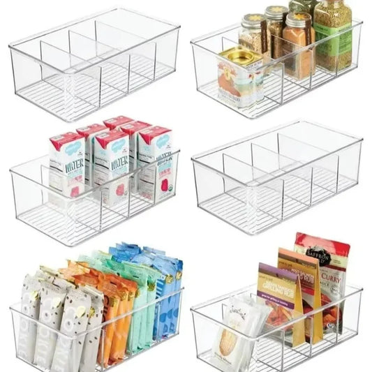 Refrigerator Organizer Bin Clear Plastic Food Storage Organizer