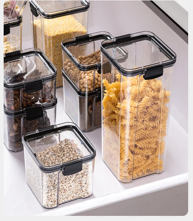 1-4pcs Sealed Jars Organizer Grain Storage Boxes Large