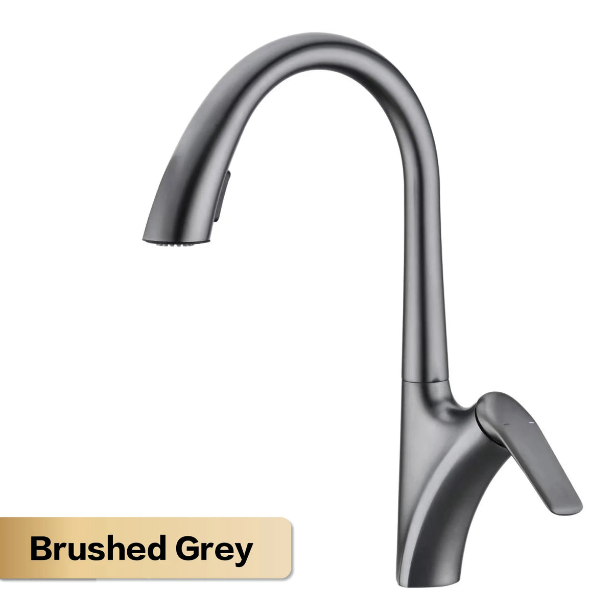 Luxury Brushed Gold Brass Faucet Pull-Out Design 2-Function