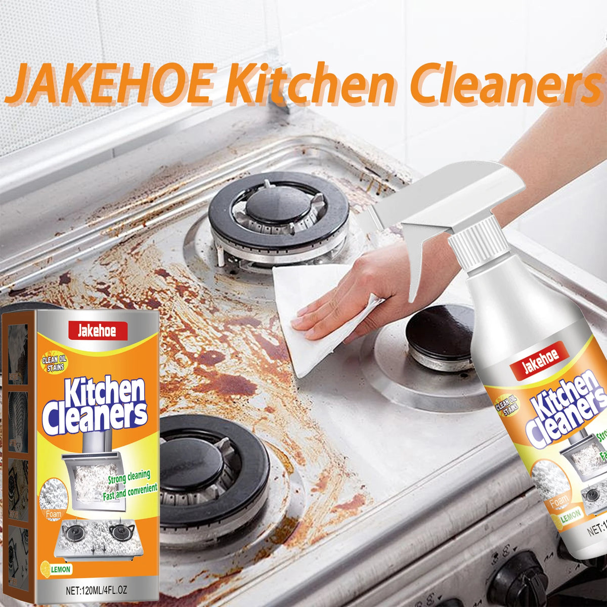 Foam Cleaner Powerful Dissolving Removing Stubborn Oil Stains