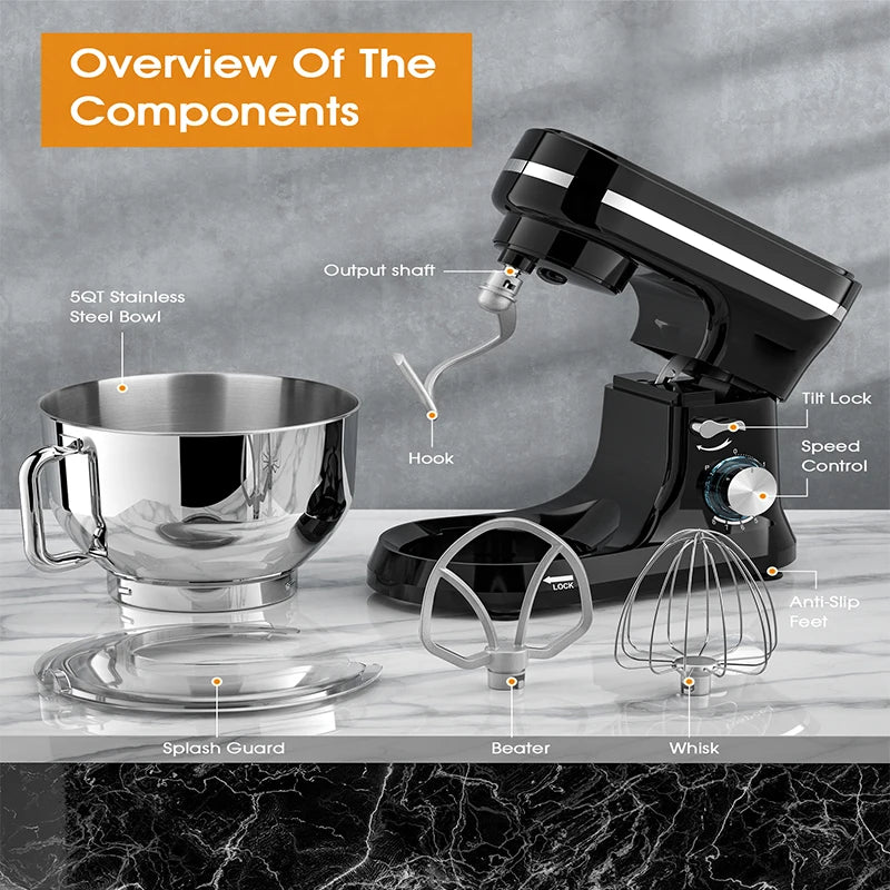 Powerful Stand Mixer Electric Blender Desktop Egg Whisk