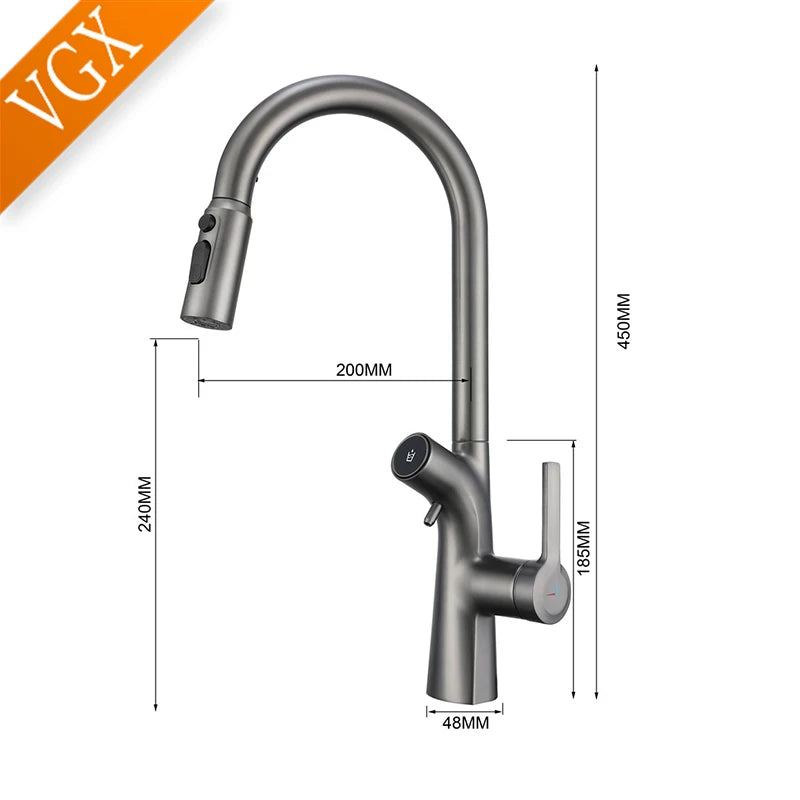 Vgx Gold Water Filter Faucet Dual Spout Pure