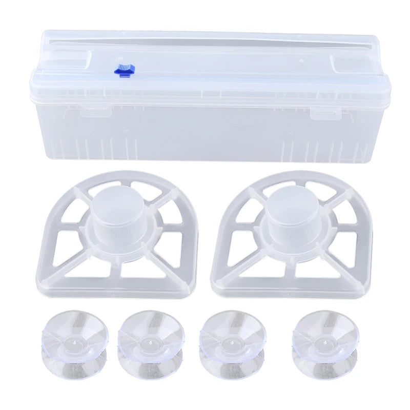 Reusable Food Plastic Wrap Dispenser Cutter Adjustable Cling