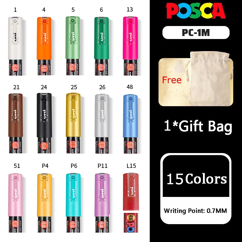 Uni Posca Full Marker Pen Storage Bag Pc-1m