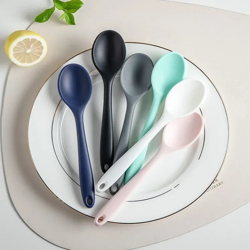 3pcs Silicone Spoon Mixing Soup Spoons Mixing Ladle