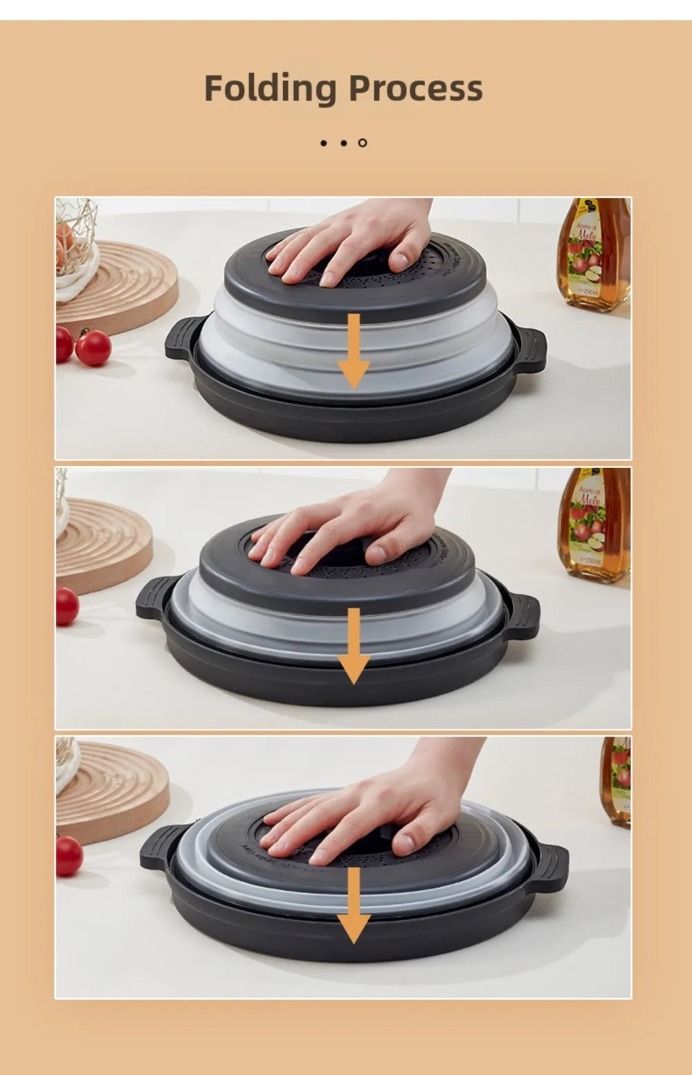 Silicone Microwave Splatter Cover Oil-Proof Splash-Proof