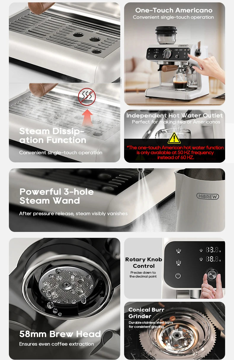 Hibrew Dual Ther Oblocks Barista Pro Espresso Machine
