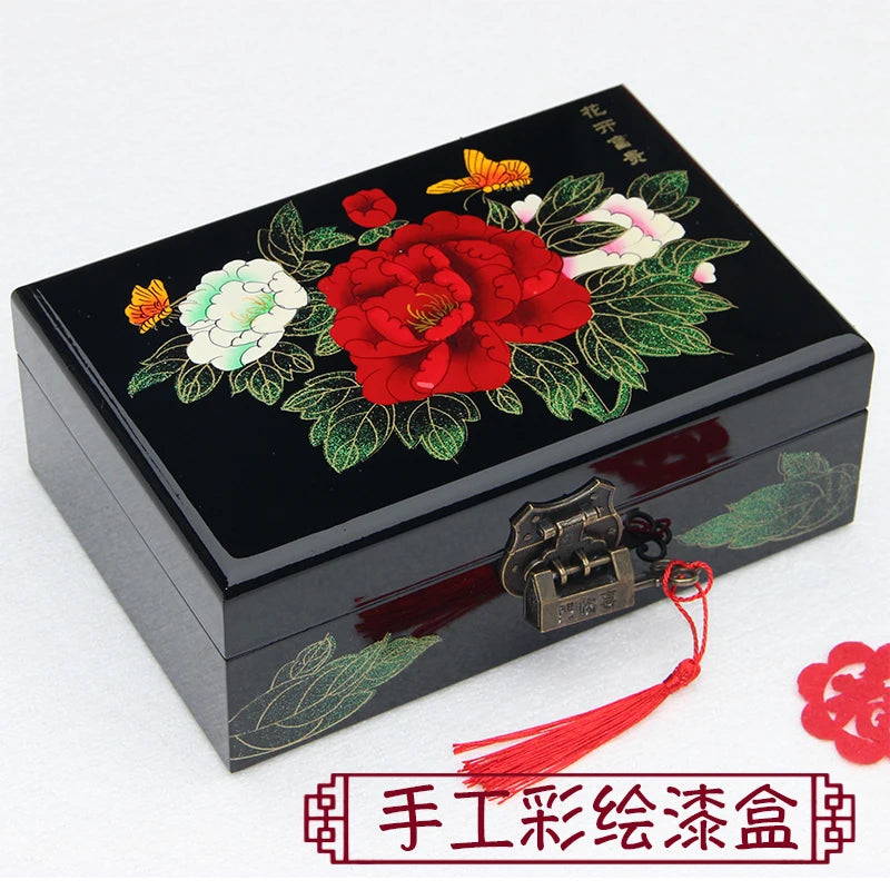 Chinese Style Wooden Lacquer Box Pu Er Tea