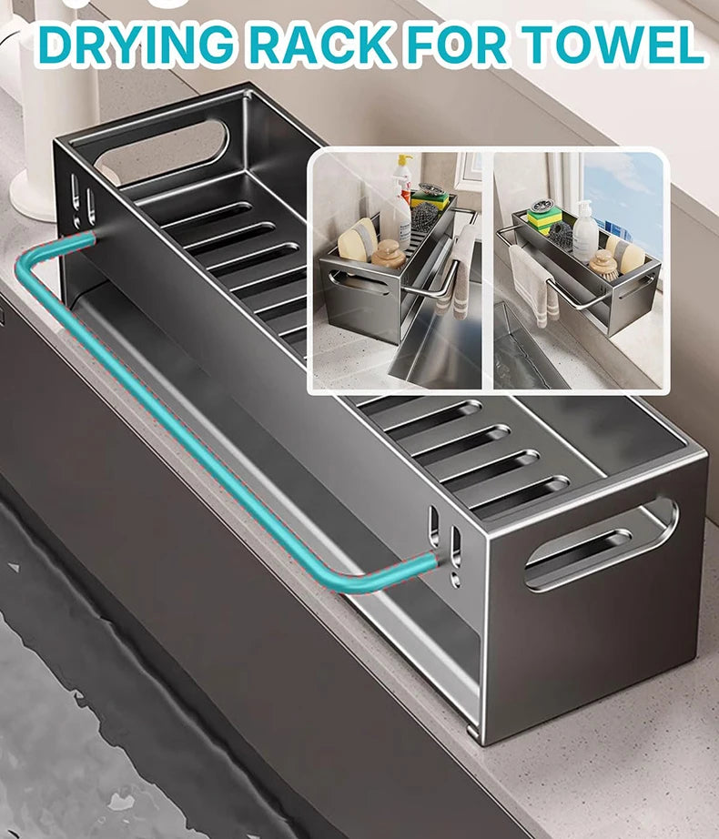 Extra Large Carbon Steel Sink Caddy Sponge Holder