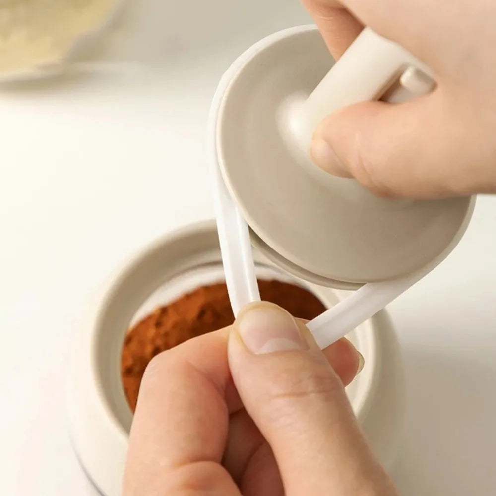 Glass Seasoning Bottle Telescopic Spoon Leak Proof Salt