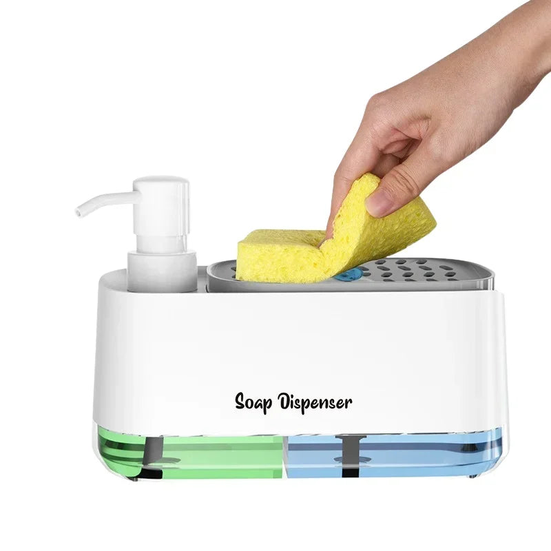 Space Saving Dual Pump Soap Dispenser In1 Organizer