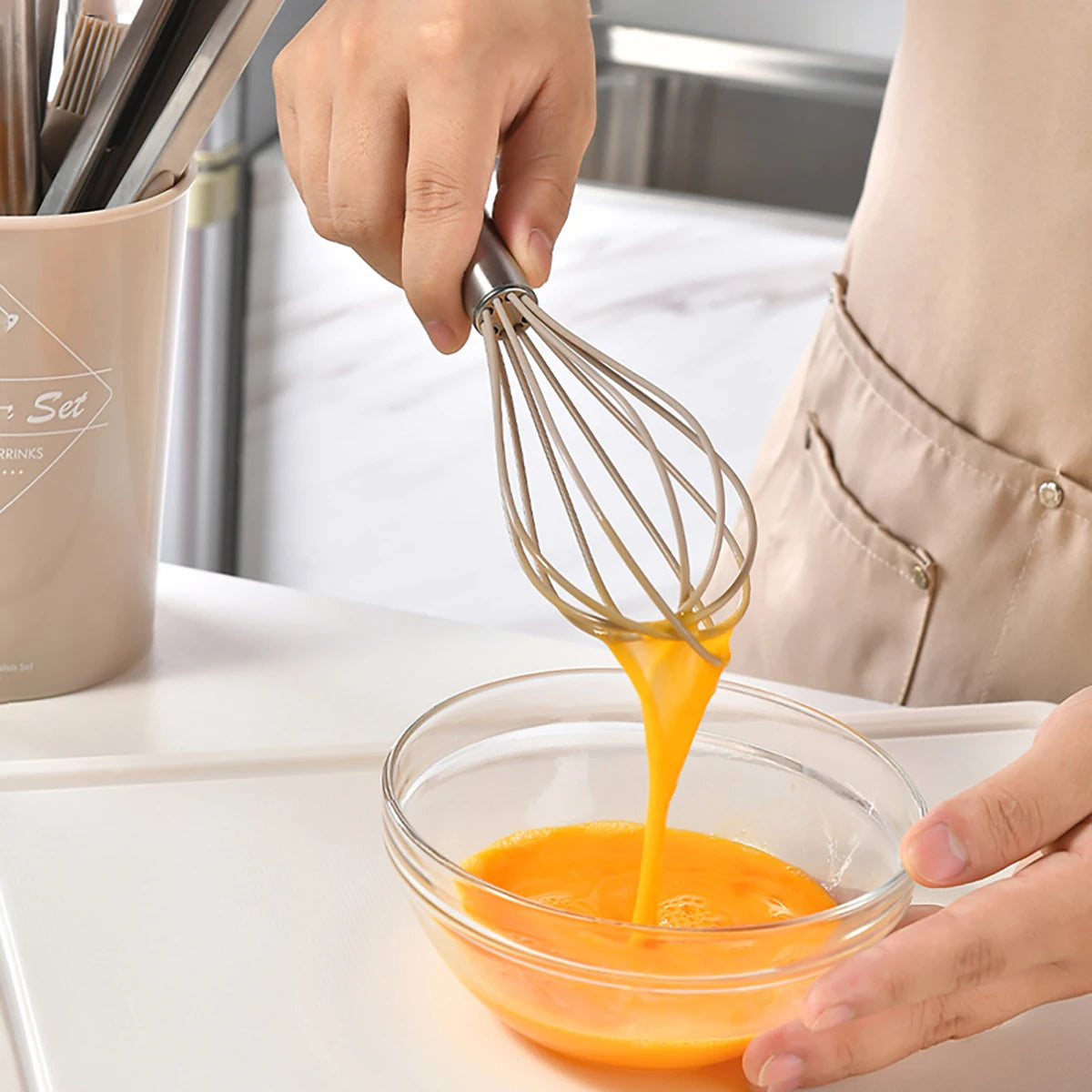 15pcs Silicone Kitchenware Stainless Steel Handle Cooking