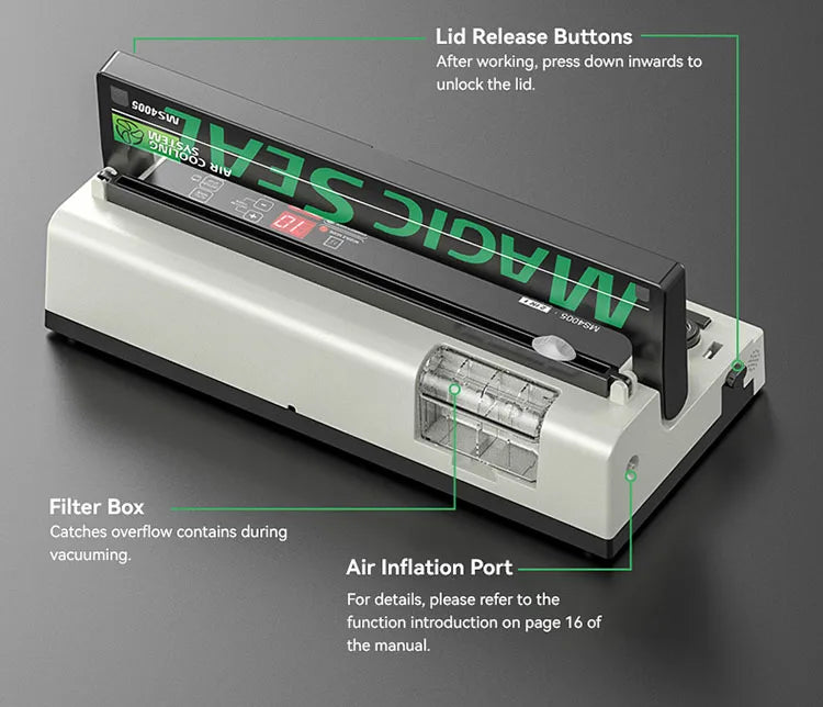 Vacuum Sealer Magic Seal Ms4005 Packaging Machine Plastic