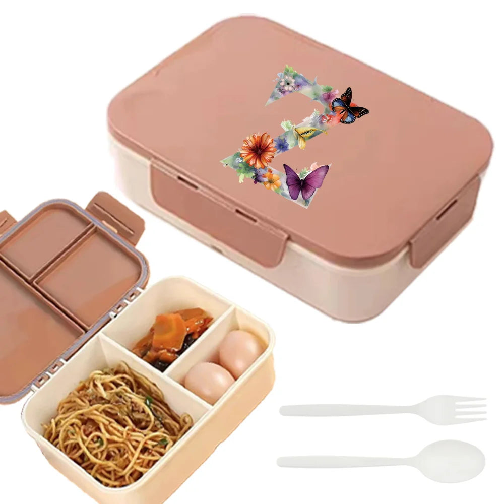 Flip Lid Compartment Lunch Box Food Organizer Case