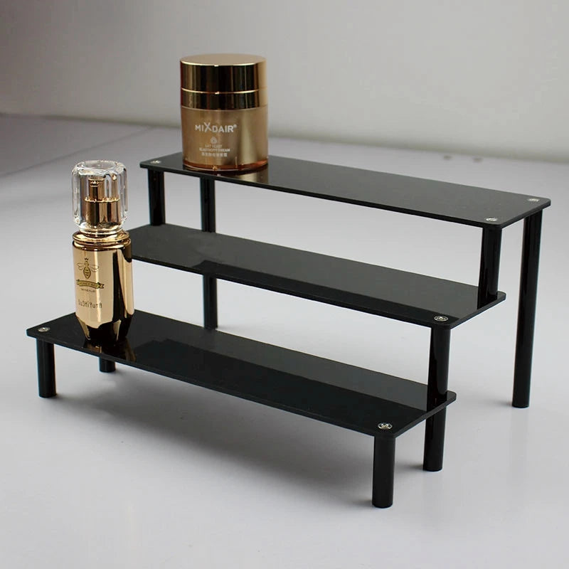 Completely Black Acrylic Display Rack Is Used Cupcakes