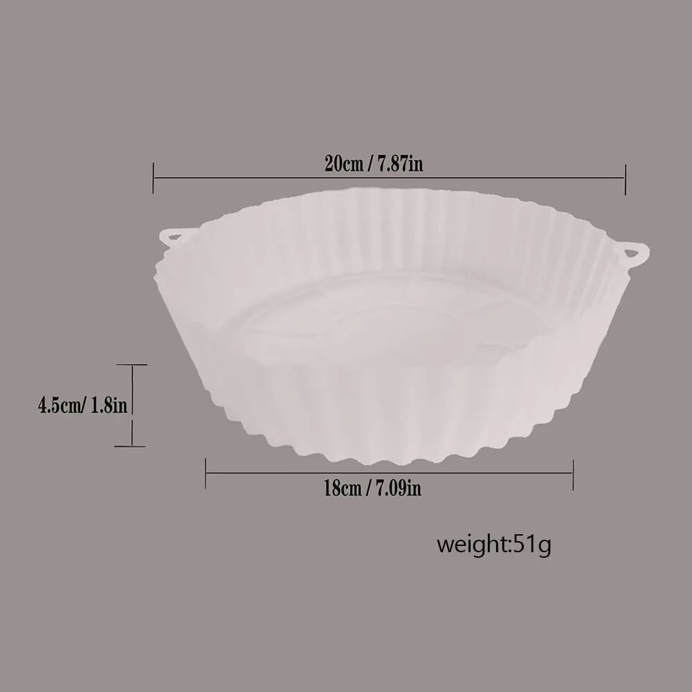 Silicone Mat Round Airfryer Inserts Heat Resistant Baking
