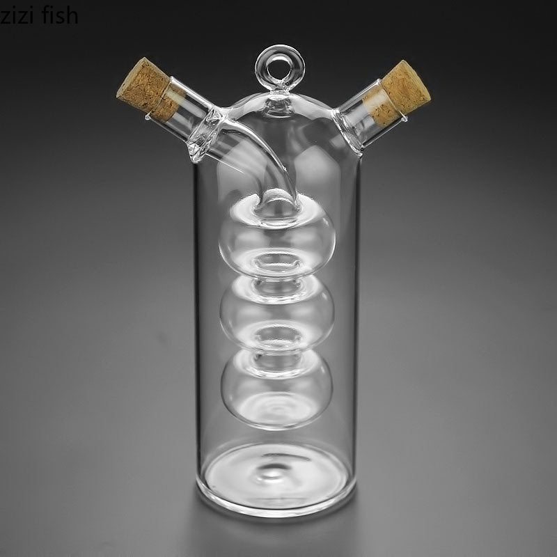 Double Glass Oiler Dual-Purpose Glass Bottle Lecythus Vinegar