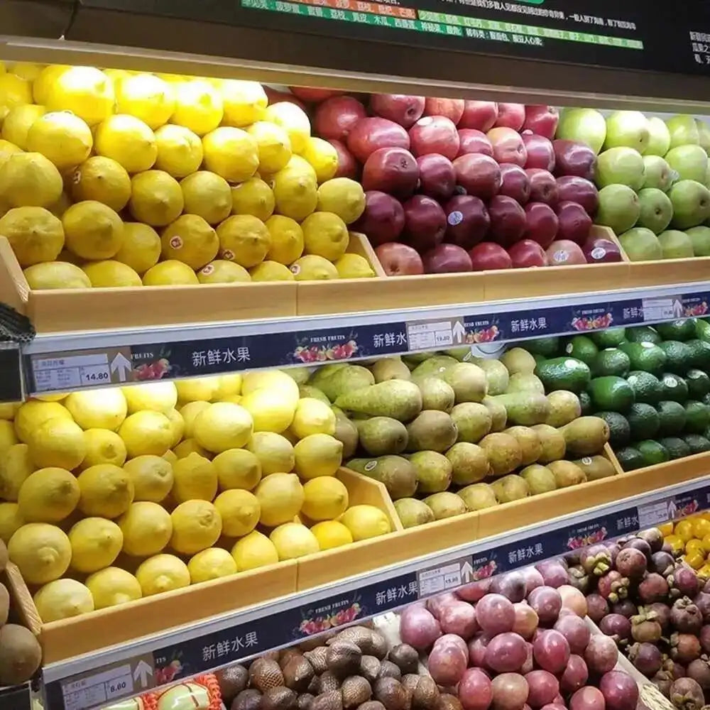 Bulk Bin Refrigerator Produce Riser Supermarket Freezer Fruit