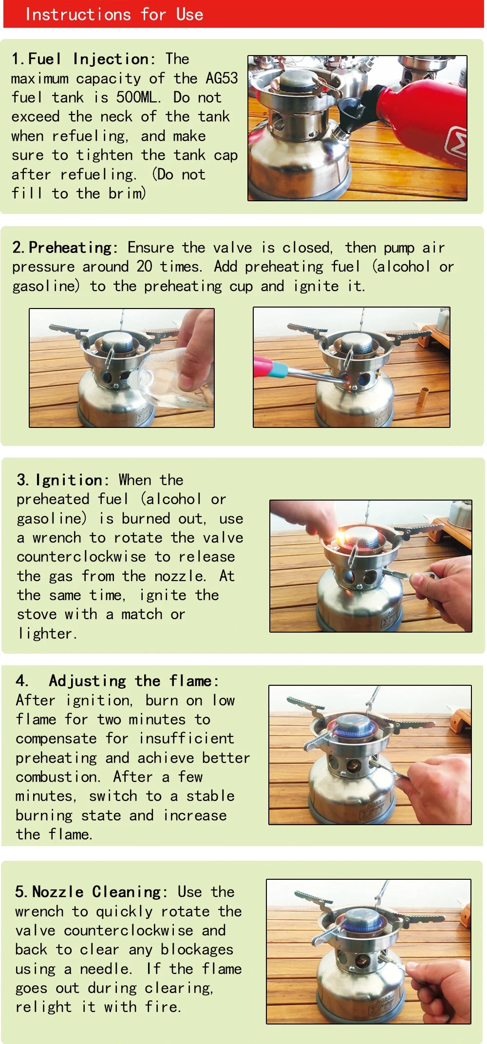 Iwalker G53s Outdoor Camping Fuel Stove Silent Burner