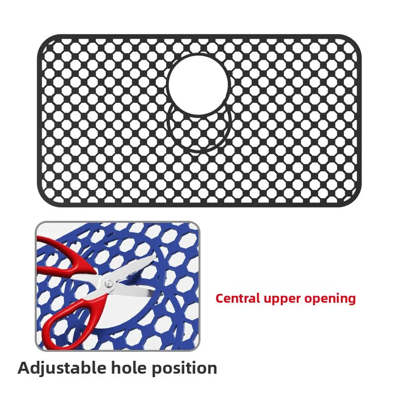 Sink Silicone Mat Anti-Scratch Honeycomb Pad Dishwashing Basin