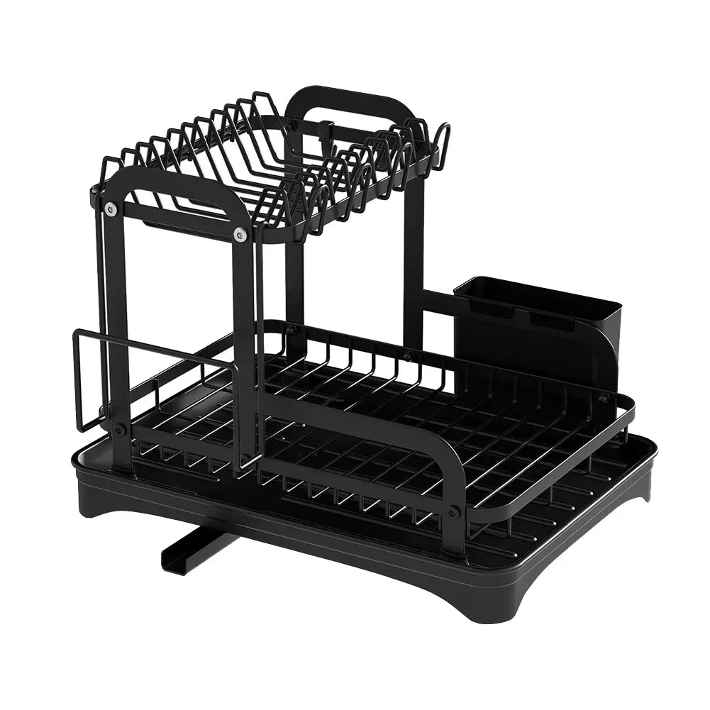 Tier Dish Bowl Drainer Storage Rack Dish Drying