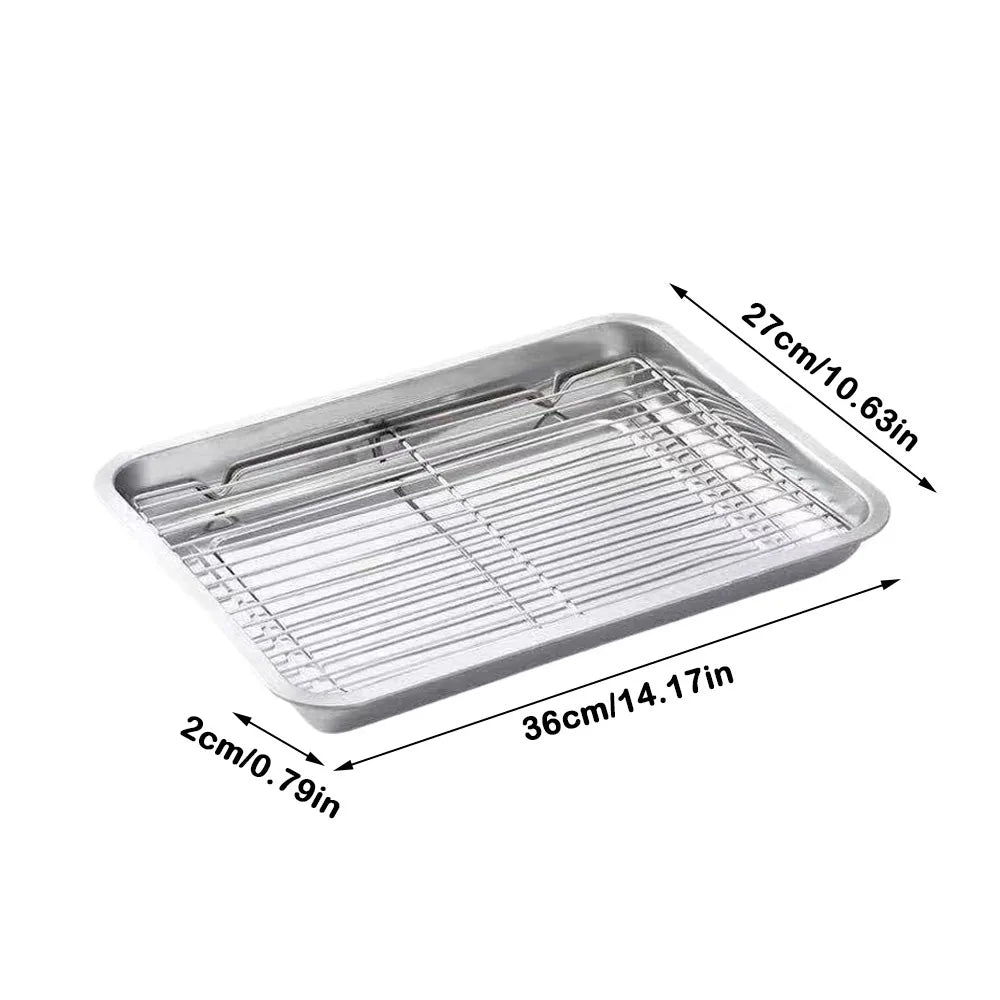 Non-Stick Stainless Steel Baking Pan Cooling Rack Square