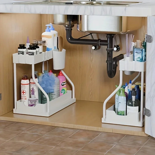 Space Saving Tier Under Sink Organizer Pull Out