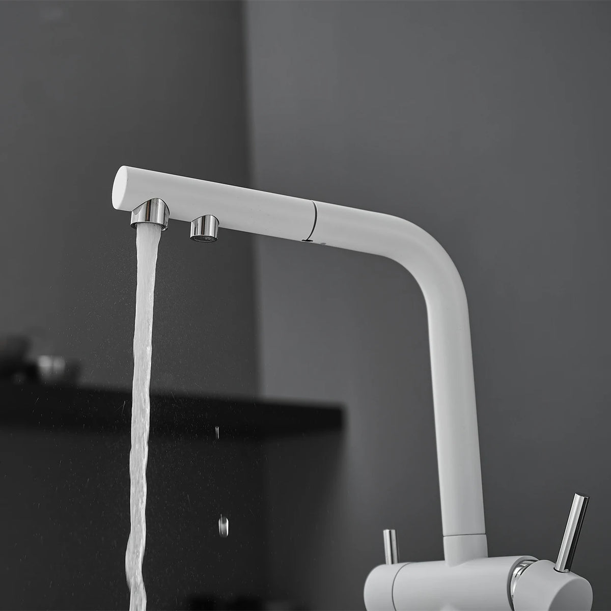Copper Alloy Way Pull Out Filter Faucet Chrome