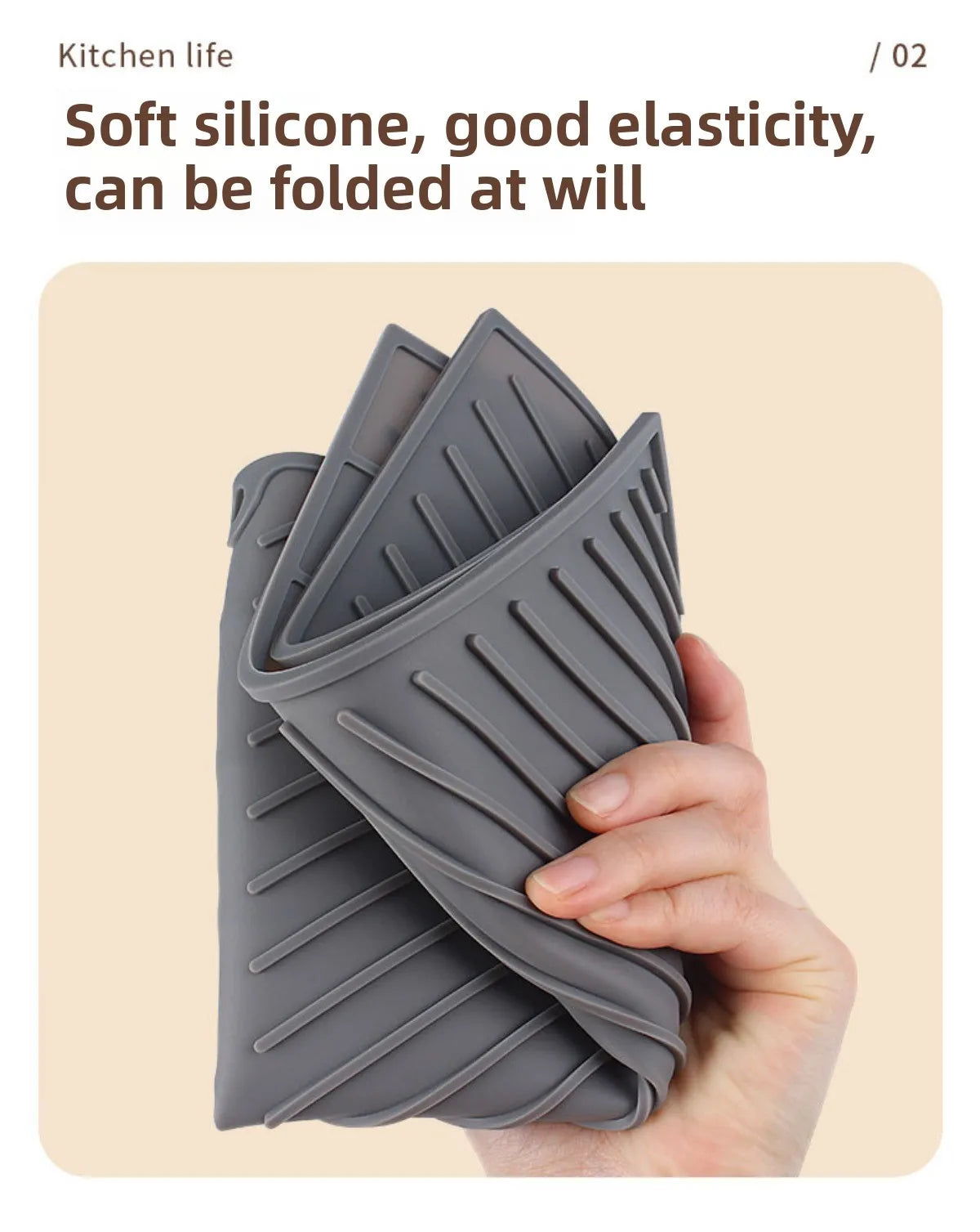 Silicone Wave Drying Mat Non Slip Dish Drainer