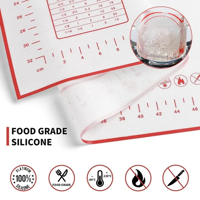 Silicone Baking Mat Kneading Pad Dough Mat Pizza