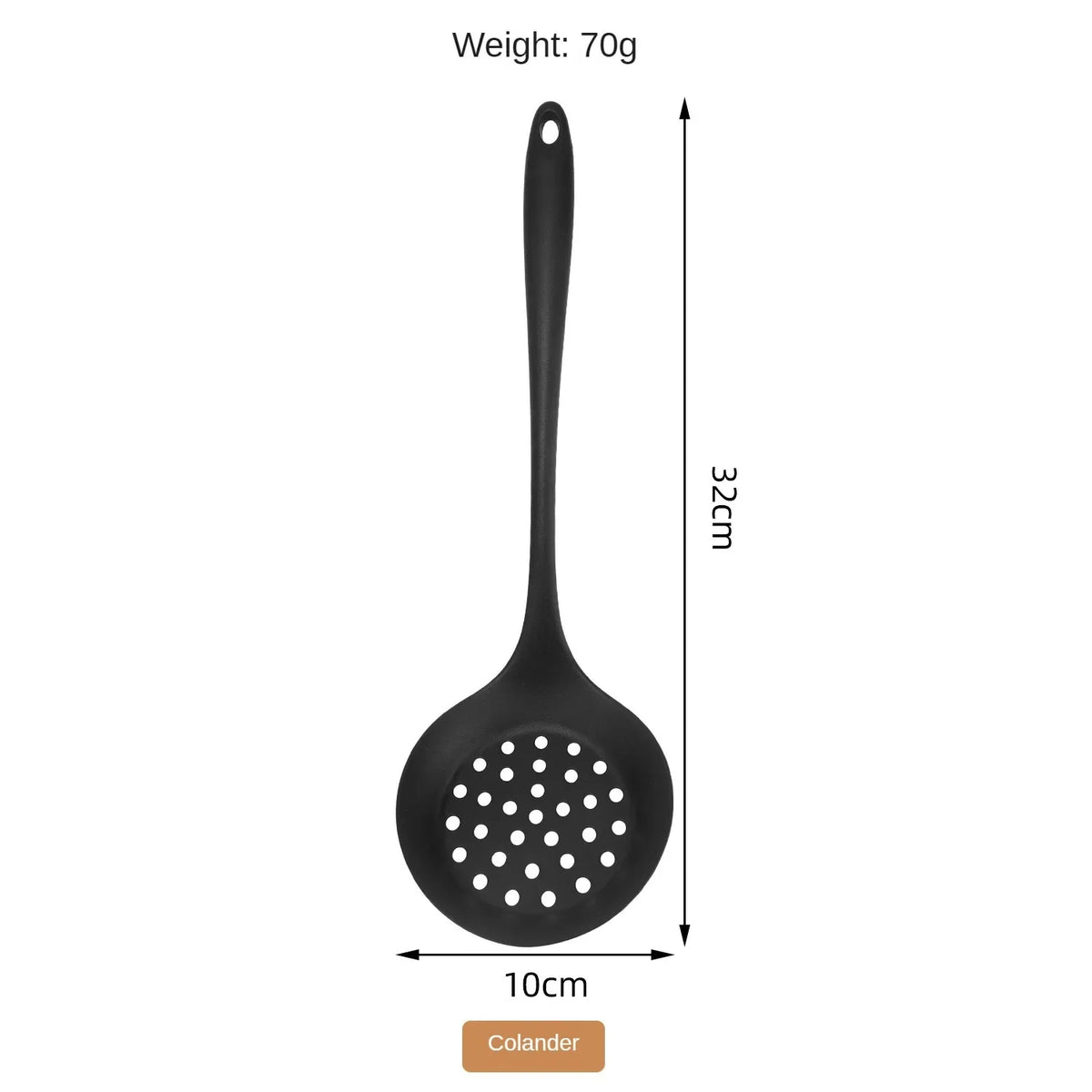 1/10pcs Food-Grade Silicone Heat-Resistant Slotted Spoon