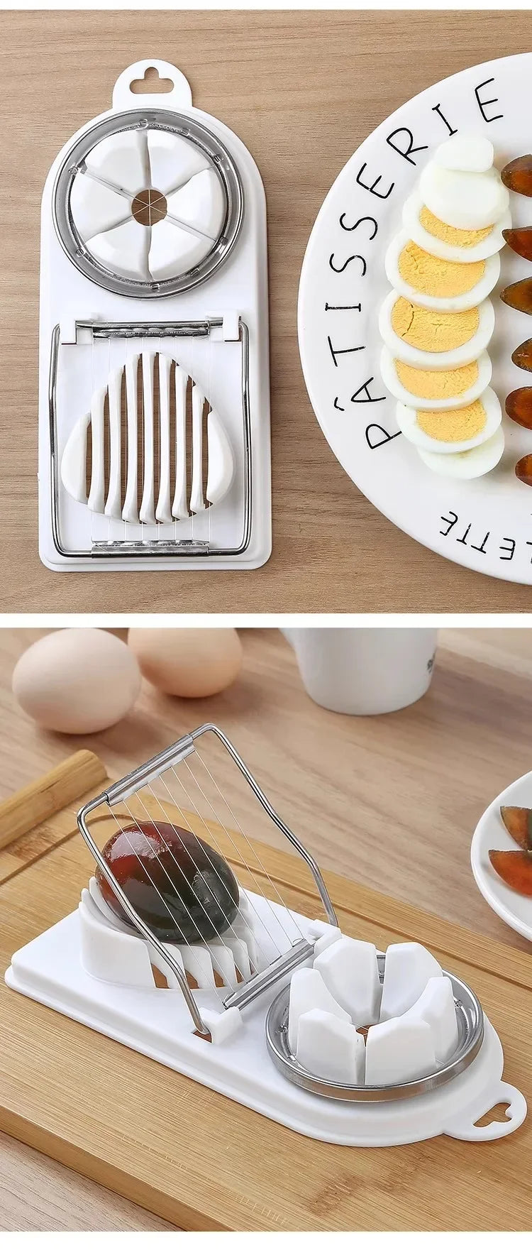Egg Cutter Stainless Steel Egg Slicer Sectioner Cutter