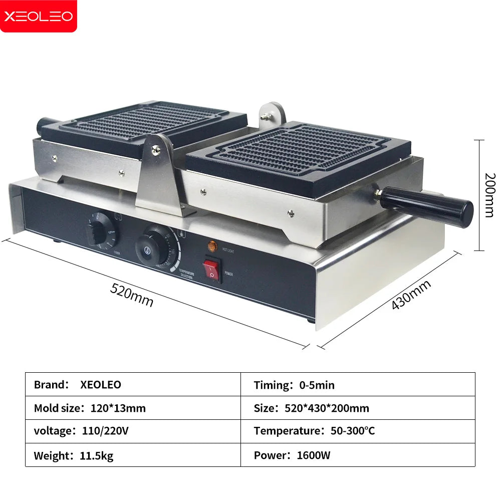 Xeoleo Electric Waffle Maker 1600w Threaded Shape Waffle