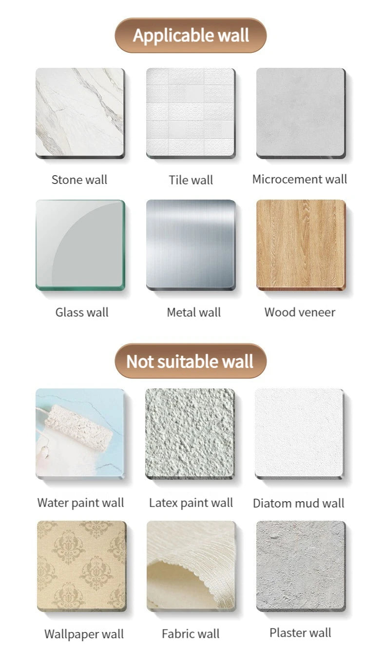 No Drill Sticker Walls Installation Aluminum Bathroom Shelf