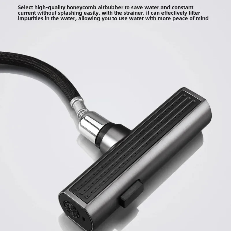 Faucet Cold Digital Display Pull-Out Rotatable Multi-Functional