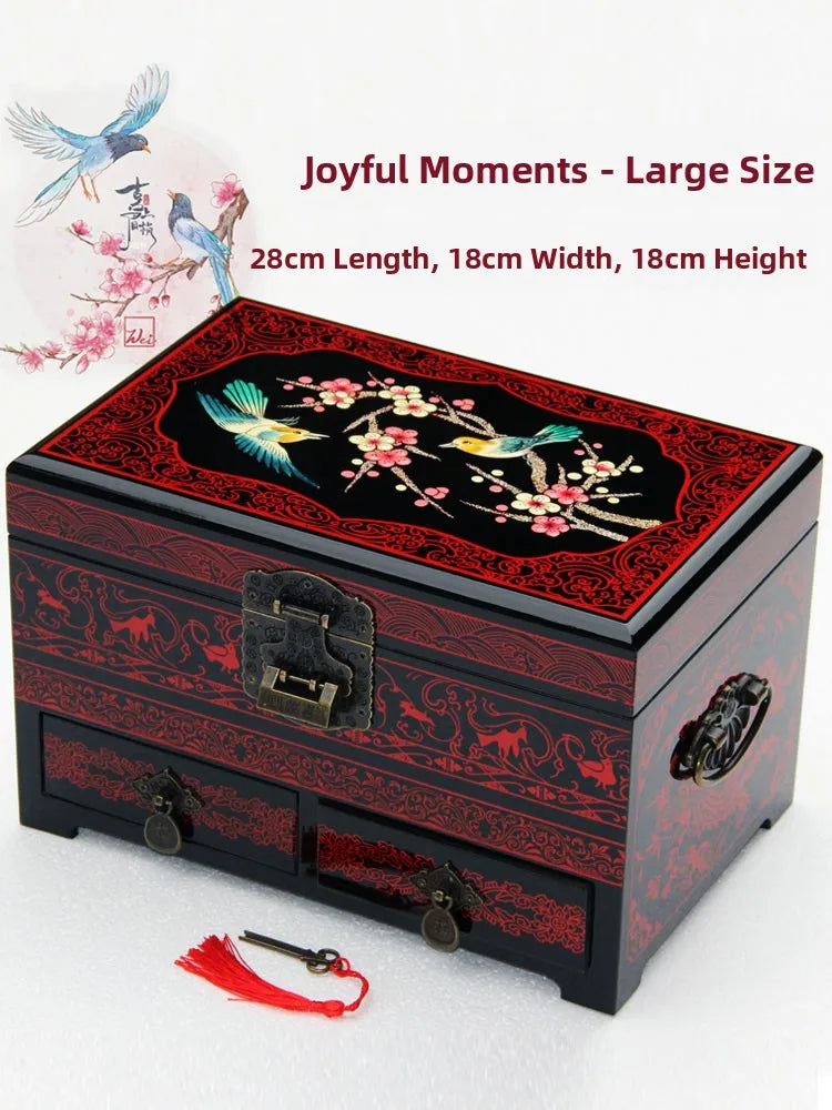 Chinese Style Wooden Lacquer Box Pu Er Tea