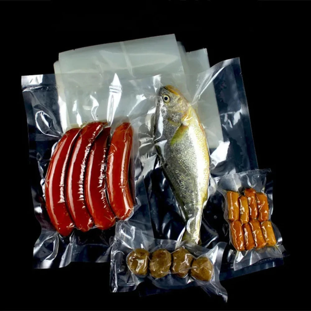 100pcs Clear Transparent Vacuum Sealer Bags Food Storage