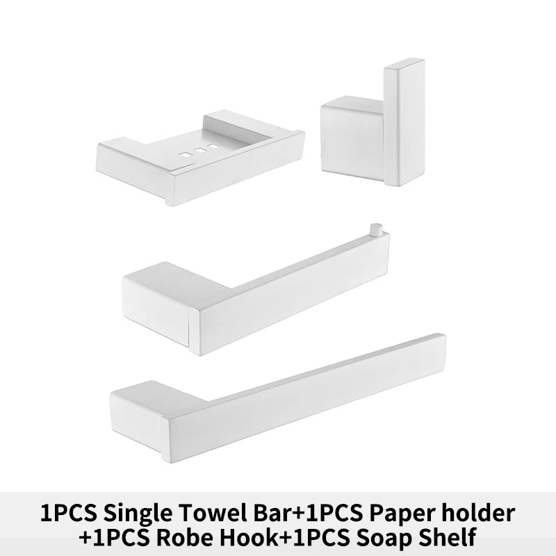 Bathroom Hardware White Wall Mounted Toilet Roll Paper