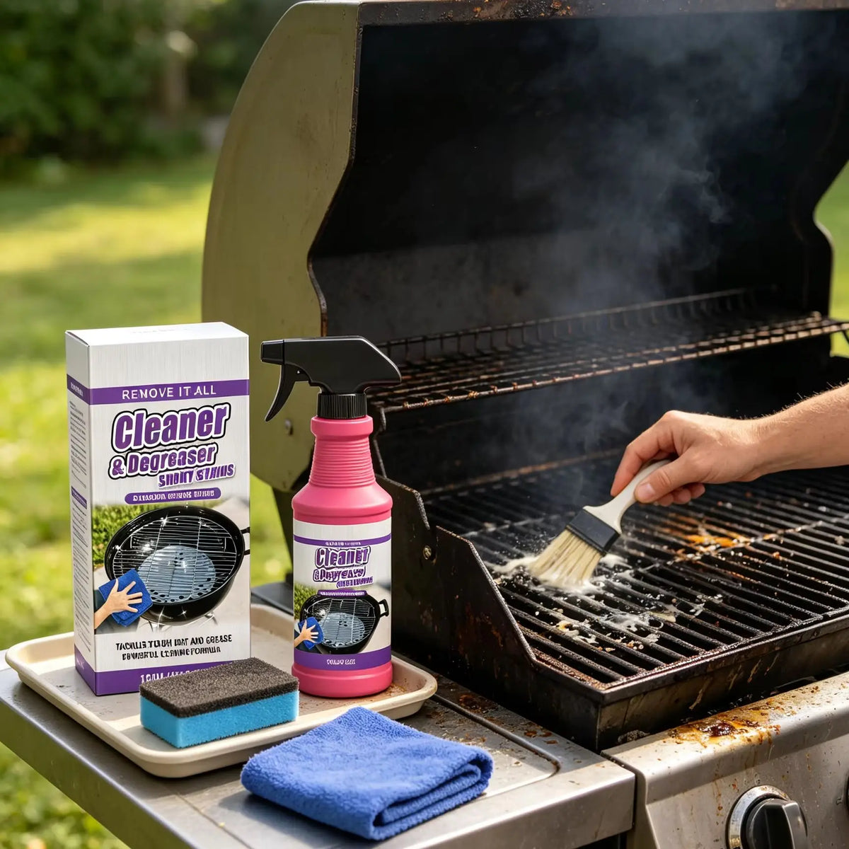 Bbq Grill Cleaner Grease Smoky Stain Remover Degreaser